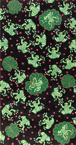 Frogs on Polka Dots w/ Black Background