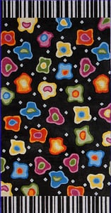Dotty Floral with Black Background
