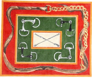 Snaffle Bits with Crop and Chain Border