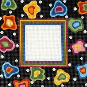 Dotty Floral - Black Background