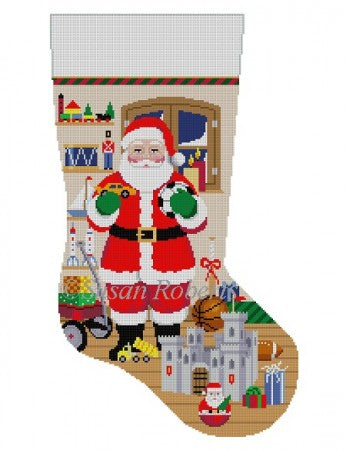 Santa with Castle/Boy Toys Stocking