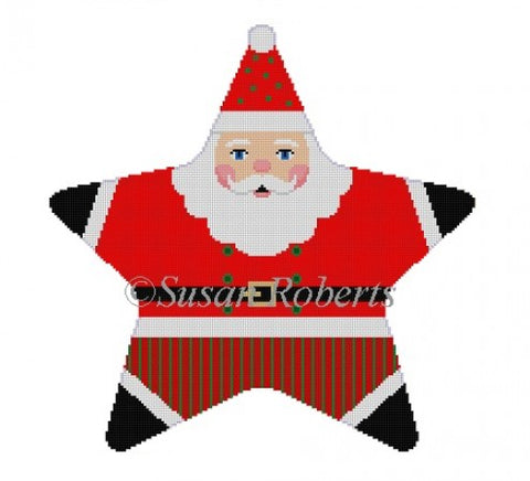Red Star Santa Tree Topper