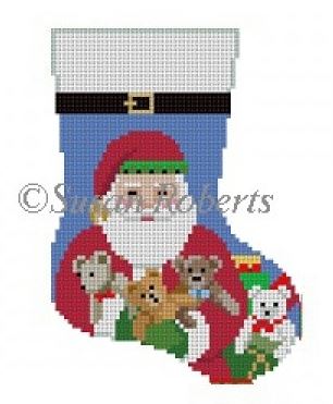 Teddy Santa Mini Sock