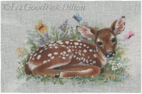 Fawn and Butterflies