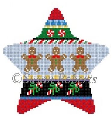 Gingerbread Stripe Star