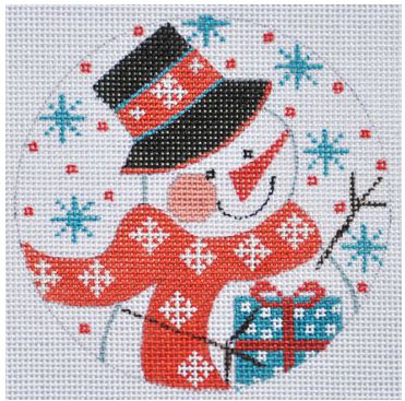 Snowman with Present Ornament