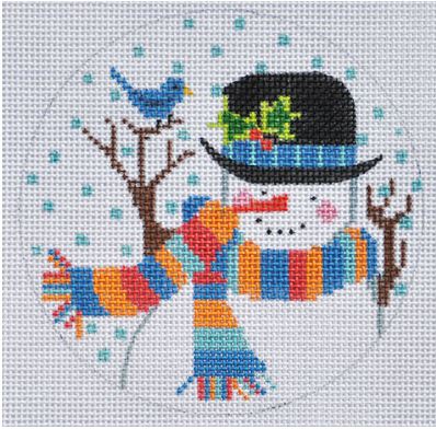 Santa with Bluebird Ornament