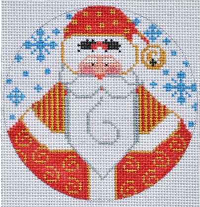 Santa with Holly Ornament