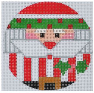 Striped Santa Ornament