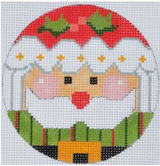 Striped Santa Ornament