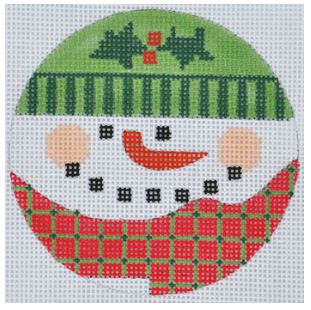 Holly Snowman Ornament