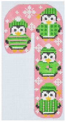 Pink Penguin Candy Cane