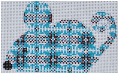 Light Blue/Red Plaid Mouse