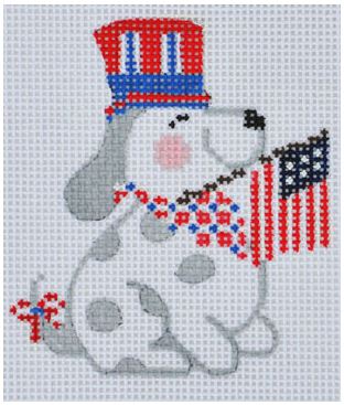 Dog with Flag