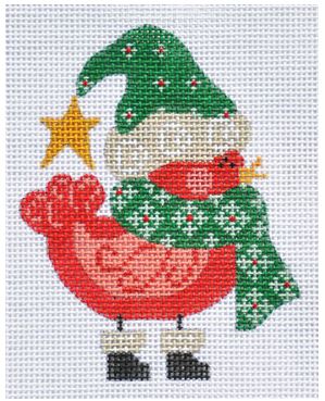 Red Bird with Diamonds
