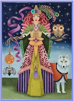Steampunk Witch with Wolf