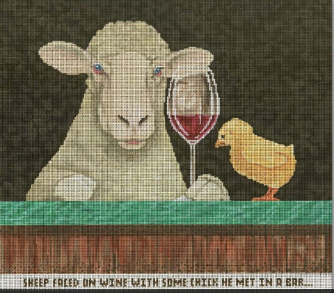 Sheep Faced at a Bar with Some Chick 