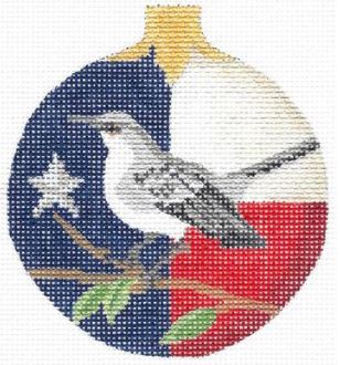 Lone Star Mockingbird Round Ornament