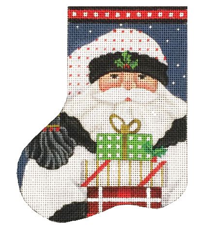 White Santa Mini Stocking