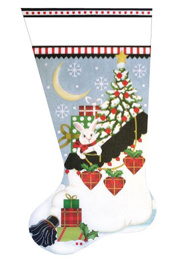 White Christmas Bag Stocking