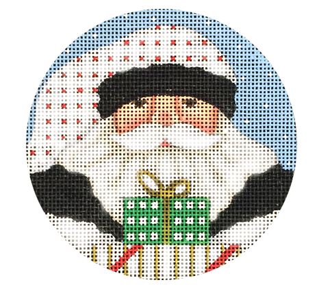 White Santa Ornament
