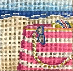 Pink Stripe Beach Tote
