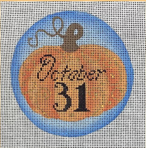 Halloween Pumpkin Round with October 31