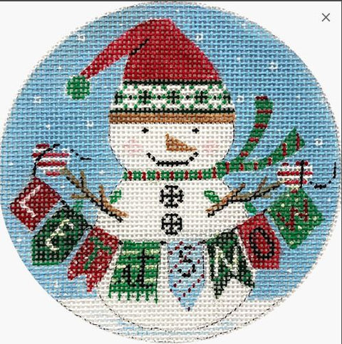 Snowman with Sign