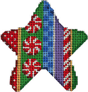 Peppermint Stripe Mini Star