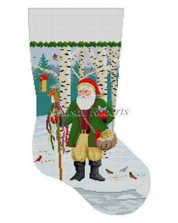 Santa Feeding the Birds Stocking