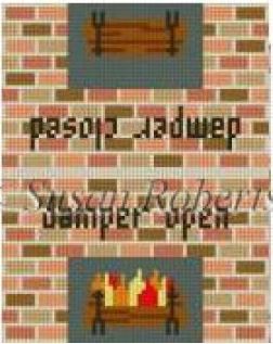 Damper Open/Closed Fireplace Sign 