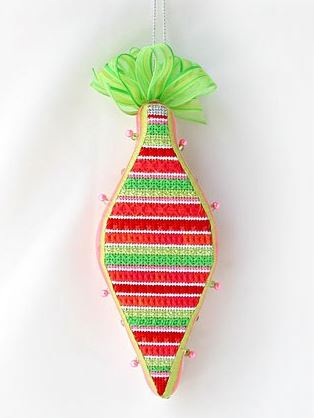 Red & Green Stripe Teardrop - Tickled Pink Series