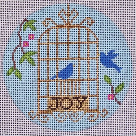 Joy Small Birdcage Ornament