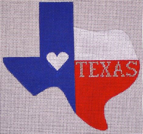 Heart Texas - Texas State Ornament