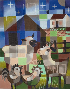 Barnyard at Night 