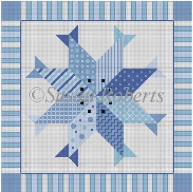 Pinwheel Fish - Blue