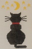 Cat with Moon and Stars