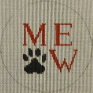 Meow w/ Paw Print - Red & Black