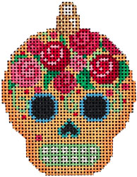 Sugar Skull Ornament - Gold