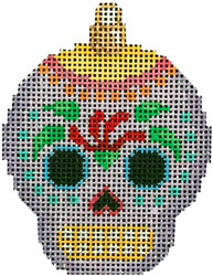 Sugar Skull Ornament - Purple