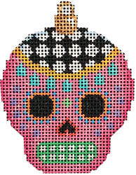 Sugar Skull Ornament - Pink