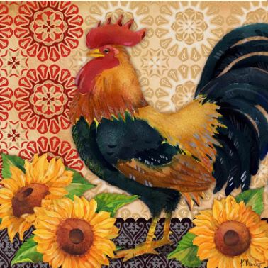 Roosters and Sunflowers II