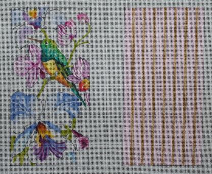Bird/White Orchids - Double Eyeglass Case