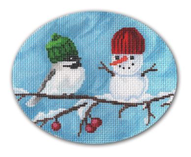 Chickadees Snowman 