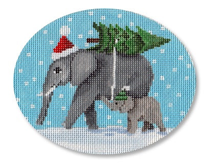 Elephants Bringing Home the Tree