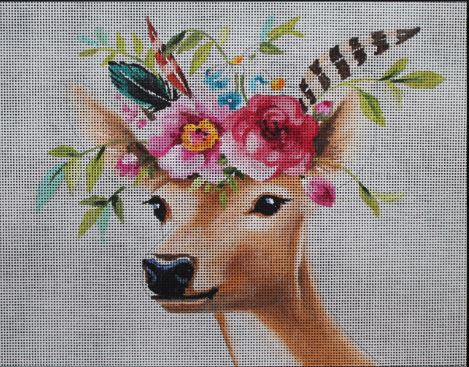 Deer with Flowers