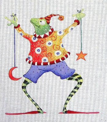 Frog with Sun Star and Moon