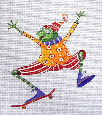 Frog on Skateboard