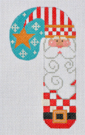 Santa w/Star Candy Cane