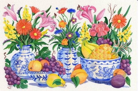Still Life with Flowers and Fruit - 3